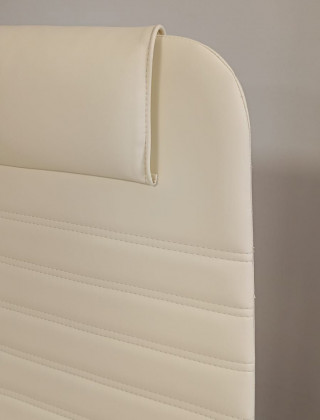 Кресло Ирис (Iris) Лайт экокожа кремовый/хром купить в Минске