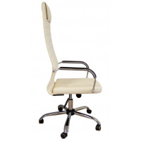 Кресло Ирис (Iris) Лайт экокожа кремовый/хром купить в Минске Кресло Ирис (Iris) Лайт экокожа кремовый/хром купить в Минске