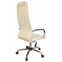 Кресло Ирис (Iris) Лайт экокожа кремовый/хром купить в Минске Кресло Ирис (Iris) Лайт экокожа кремовый/хром купить в Минске