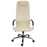 Кресло Ирис (Iris) Лайт экокожа кремовый/хром купить в Минске Кресло Ирис (Iris) Лайт экокожа кремовый/хром купить в Минске