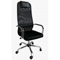 Кресло Ирис (Iris) Лайт сетка черный/хром