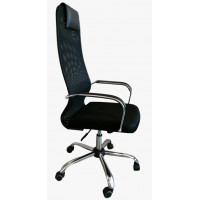 Кресло Ирис (Iris) Лайт сетка черный/хром купить в Минске