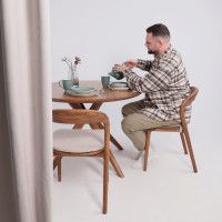 Стул МИЛИНА КОМФОРТ бежевый Austin 2 Beige/дуб натуральный/покрытие коньяк купить в Минске Стул МИЛИНА КОМФОРТ бежевый Austin 2 Beige/дуб натуральный/покрытие коньяк купить в Минске