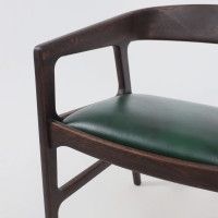 Стул ВАРДО КОМФОРТ ПЛЮС нат. кожа зеленый/дуб натуральный/покрытие рич купить в Минске