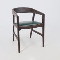 Стул ВАРДО КОМФОРТ ПЛЮС нат. кожа зеленый/дуб натуральный/покрытие рич купить в Минске