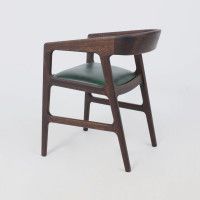 Стул ВАРДО КОМФОРТ ПЛЮС нат. кожа зеленый/дуб натуральный/покрытие рич купить в Минске