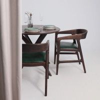 Стул ВАРДО КОМФОРТ ПЛЮС нат. кожа зеленый/дуб натуральный/покрытие рич купить в Минске