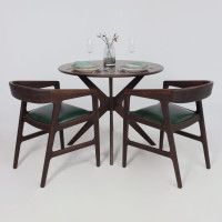 Стул ВАРДО КОМФОРТ ПЛЮС нат. кожа зеленый/дуб натуральный/покрытие рич купить в Минске