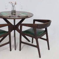 Стул ВАРДО КОМФОРТ ПЛЮС нат. кожа зеленый/дуб натуральный/покрытие рич купить в Минске