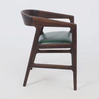 Стул ВАРДО КОМФОРТ ПЛЮС нат. кожа зеленый/дуб натуральный/покрытие рич купить в Минске