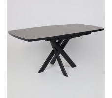 Стол раздвижной LEONEL-130 130(165)*85 INDIGO GREY ST CER/черный