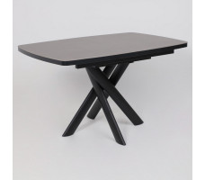 Стол раздвижной LEONEL-130 130(165)*85 INDIGO GREY ST CER/черный