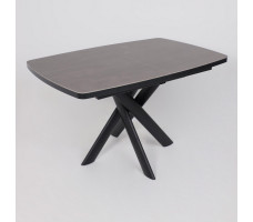 Стол раздвижной LEONEL-130 130(165)*85 INDIGO GREY ST CER/черный
