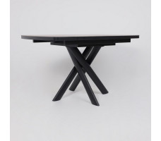 Стол раздвижной LEONEL-130 130(165)*85 INDIGO GREY ST CER/черный