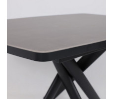 Стол раздвижной LEONEL-130 130(165)*85 INDIGO GREY ST CER/черный
