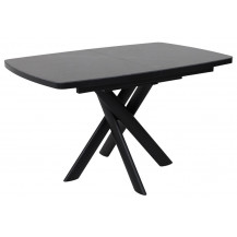 Стол раздвижной LEONEL-130 130(165)*85 STONE BLACK ST CER/черный