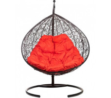 Подвесное кресло-кокон BiGarden Gemini Black (Джемини) красная подушка (в наличии 1 шт.)