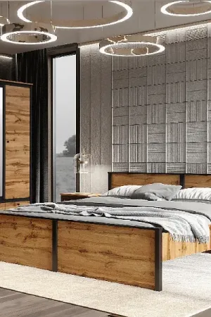 Живые фото Стол обеденный LOFT STO130/170 раздвижной 130(170)*80*77 дуб вотан / черный