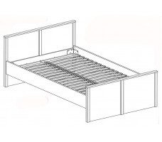 Кровать LOFT LOZ120х200 Д 120*200 дуб вотан/черный (с гибким основанием)