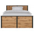 Кровать LOFT LOZ120х200 М 120*200 дуб вотан/черный (с металлическим основанием)
