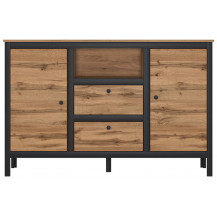 Тумба Loft KOM2D2S/150 150*38.5*98.5 дуб вотан/черный матовый