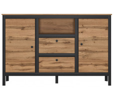 Тумба Loft KOM2D2S/150 150*38.5*98.5 дуб вотан/черный матовый