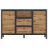 Тумба Loft KOM2D2S/150 150*38.5*98.5 дуб вотан/черный матовый