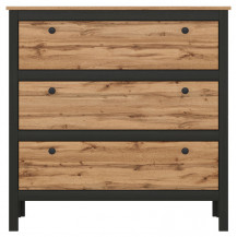 Тумба Loft KOM3S/90 92*38.5*98.5 дуб вотан/черный матовый