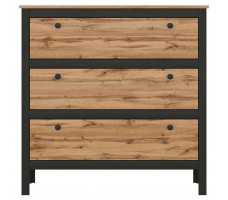 Тумба Loft KOM3S/90 92*38.5*98.5 дуб вотан/черный матовый