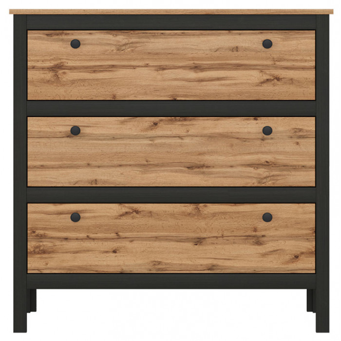 Тумба Loft KOM3S/90 92*38.5*98.5 дуб вотан/черный матовый