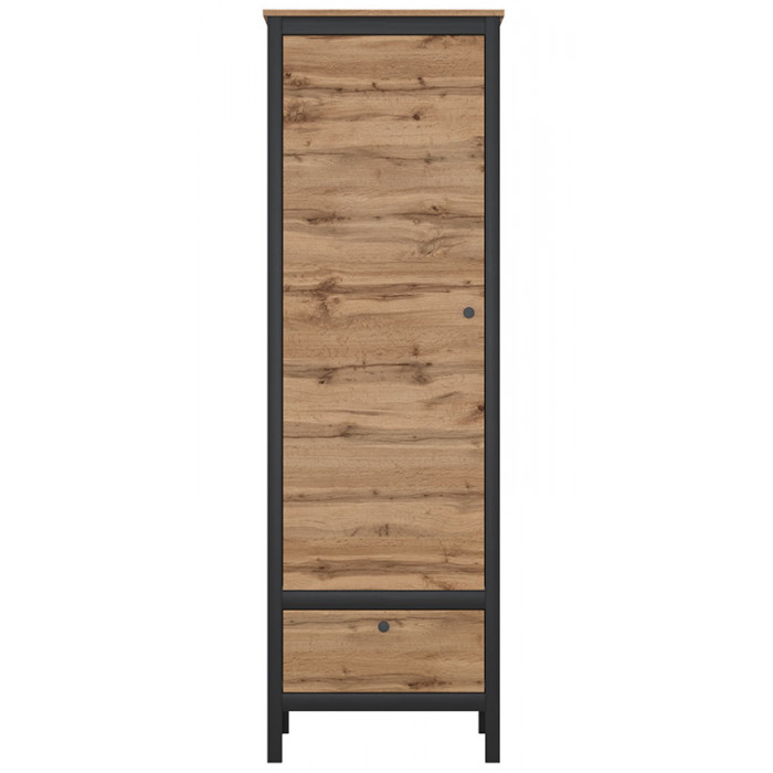 Шкаф Loft REG1D1S 62*38.5*192.5 дуб вотан / черный матовый
