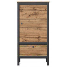 Шкаф Loft REG1D1S/60 62*38.5*120.5 дуб вотан / черный матовый