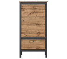 Шкаф Loft REG1D1S/60 62*38.5*120.5 дуб вотан / черный матовый