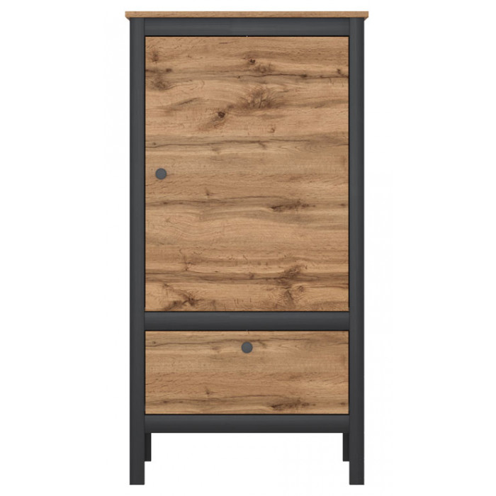 Шкаф Loft REG1D1S/60 62*38.5*120.5 дуб вотан / черный матовый