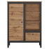 Шкаф Loft REG1D1S/90 92*38.5*120.5 дуб вотан / черный матовый