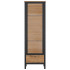 Шкаф Loft REG1W1S 62*38.5*192.5 дуб вотан / черный матовый
