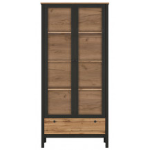 Шкаф Loft REG2W1S 92*88.5*192.5 дуб вотан / черный матовый