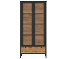 Шкаф Loft REG2W1S 92*88.5*192.5 дуб вотан / черный матовый