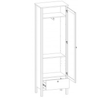Шкаф Loft SZF1W1S/60 92*88.5*192.5 дуб вотан / черный матовый