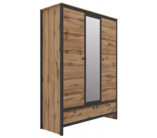 Шкаф Loft SZF3D2S 165*61*220.5 дуб вотан / черный матовый