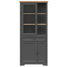 Шкаф Jasmin REG1W2D1S 93*41*204 дуб артизан / графит