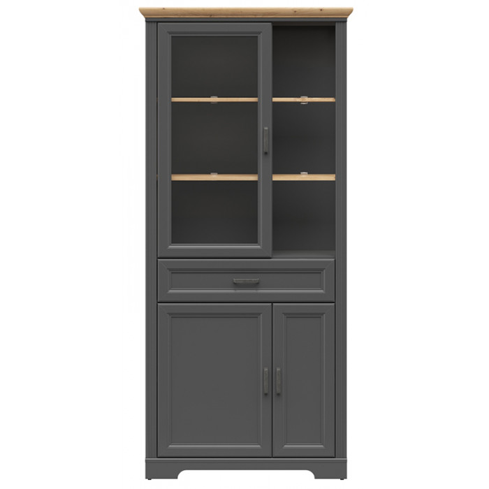 Шкаф Jasmin REG1W2D1S 93*41*204 дуб артизан / графит