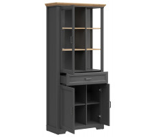 Шкаф Jasmin REG1W2D1S 93*41*204 дуб артизан / графит