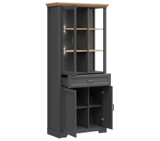 Шкаф Jasmin REG1W2D1S 93*41*204 дуб артизан / графит (с подсветкой)