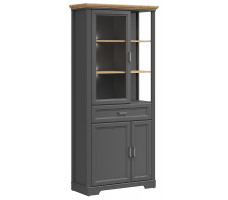 Шкаф Jasmin REG1W2D1S 93*41*204 дуб артизан / графит (с подсветкой)