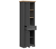 Шкаф Jasmin REG2D1S 65.5*41*204 дуб артизан / графит