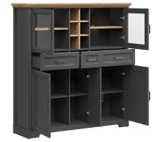 Шкаф Jasmin REG2W3D3S 143*41*150 дуб артизан / графит