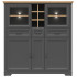 Шкаф Jasmin REG2W3D3S 143*41*150 дуб артизан / графит (с подсветкой)