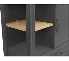 Шкаф Jasmin REG3D1S 93*41*150 дуб артизан / графит