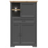 Шкаф Jasmin REG3D1S 93*41*150 дуб артизан / графит (с подсветкой)